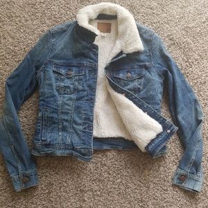 AE Sherpa-lined Denim Jacket